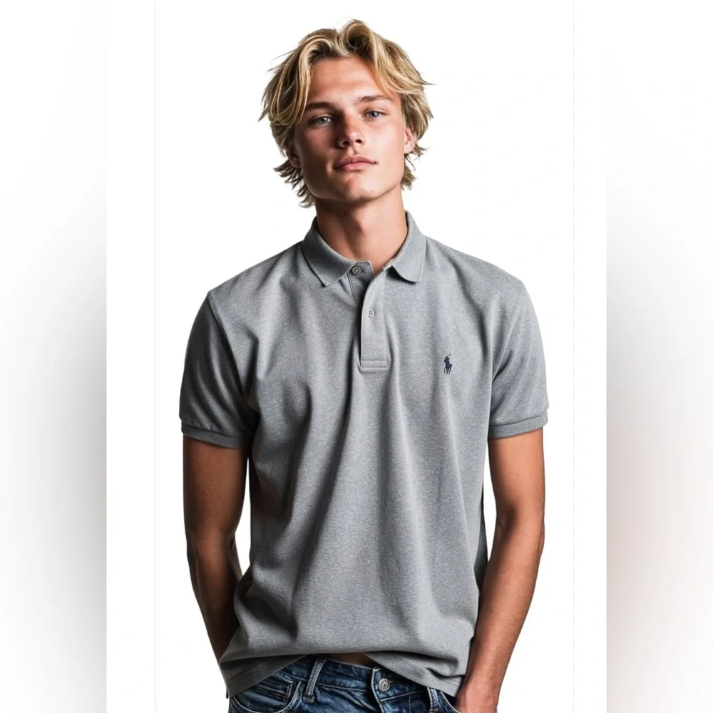 VGC-XL Ralph Lauren Polo classic  Light Gray Polo Golf Shirt Short sleeve